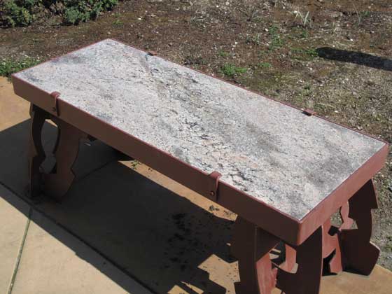 Steel & Granite Bench