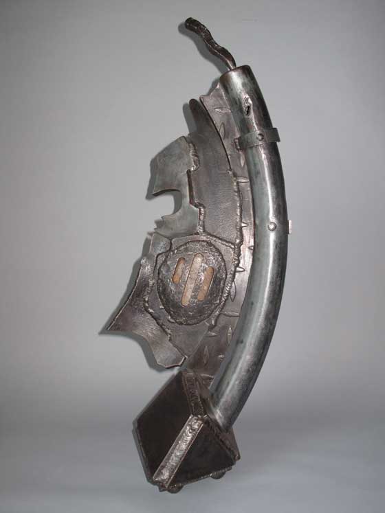 Nantucket Rudder Steel Mixed Media Sculpture